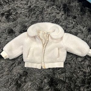 Janie and Jack fur bomber jacket